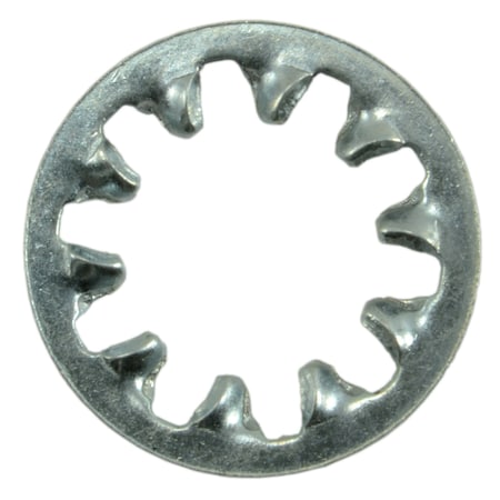 Midwest Fastener Internal Tooth Lock Washer, For Screw Size #4 Steel, Zinc Plated Finish, 100 PK 03982